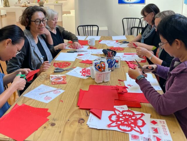 On March 23rd, two Chinese Paper Cutting Mindfully Handmade Workshops were held by Family Growth & Thrive Charitable Trust at our Centre.

Under the guidance of Tutor Kim, participants gained insight into the cultural background of Chinese paper cutting. We shared how traditional Chinese paper cutting, especially during the Chinese New Year, is an integral part of the festivities for Chinese families.

Participants had the opportunity to experience two forms of paper cutting designs (based on triangles and squares). Each individual actively participated, experiencing the beauty of different cultures through the art of paper cutting. Thank you Kim & Wenmiao for providing this cultural experience ✂️