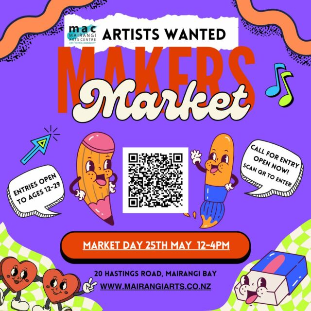 🎨✨ Are you an awesome artist/creator aged 12-29? we have an awesome opportunity for you! 🌟🎨 May 25th - our Youth Makers Market is coming up, and we want YOU to be a part of the fun! Whether you're into painting, pottery, jewelry making, or anything else creative, this is your chance to shine!

Don't miss out on this chance to show off your talent! Scan the QR code or click the link below to sign up or nominate a friend who should be there. Let's make this market an explosion of creativity! 💥✨

Form Here: https://forms.gle/MVoKGjfdESVRQP9j9
