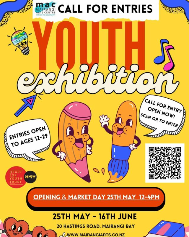 🎨✨ Calling all talented young artists in our community! ✨🎨
We’re thrilled to announce the launch of our Youth Exhibition, exclusively for youth aged 12-29!

Submission Deadline: May 19th
Exhibition Dates: May 25th – June 16th

Click the link below to enter and showcase your child’s creativity! Don’t miss out on this amazing opportunity to have their artwork displayed!

https://forms.gle/dhHrVbRCCj8BMaWp8

Spread the word and let’s celebrate the talent of our local youth together!